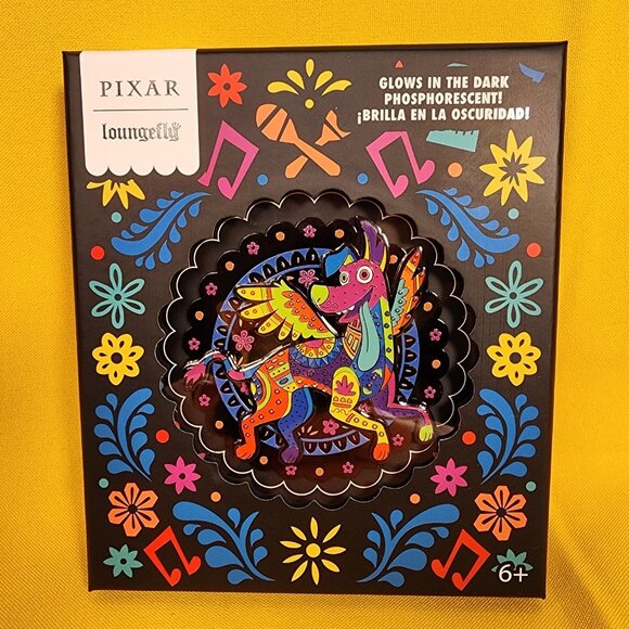 Loungefly Disney Pixar Coco Dante Dog Glow in the Dark LE Pin NEW - Picture 1 of 10